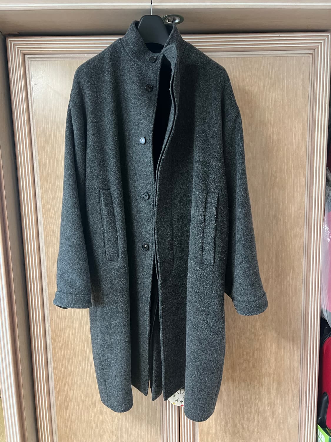 서스테인 24fw 서플라이 울 코트 챠콜 1size 상품이미지2