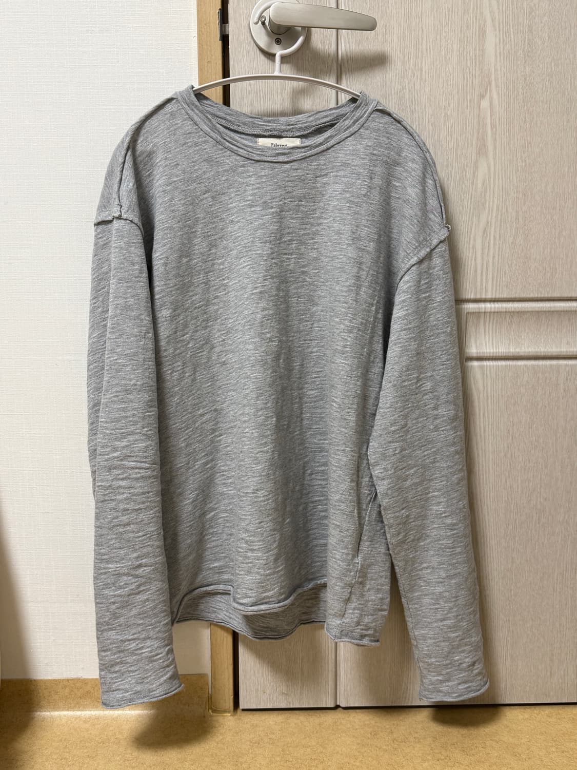 [3] 파브레가 컷오프 크롭 롱슬리브 (멜란지 그레이) 상품이미지3