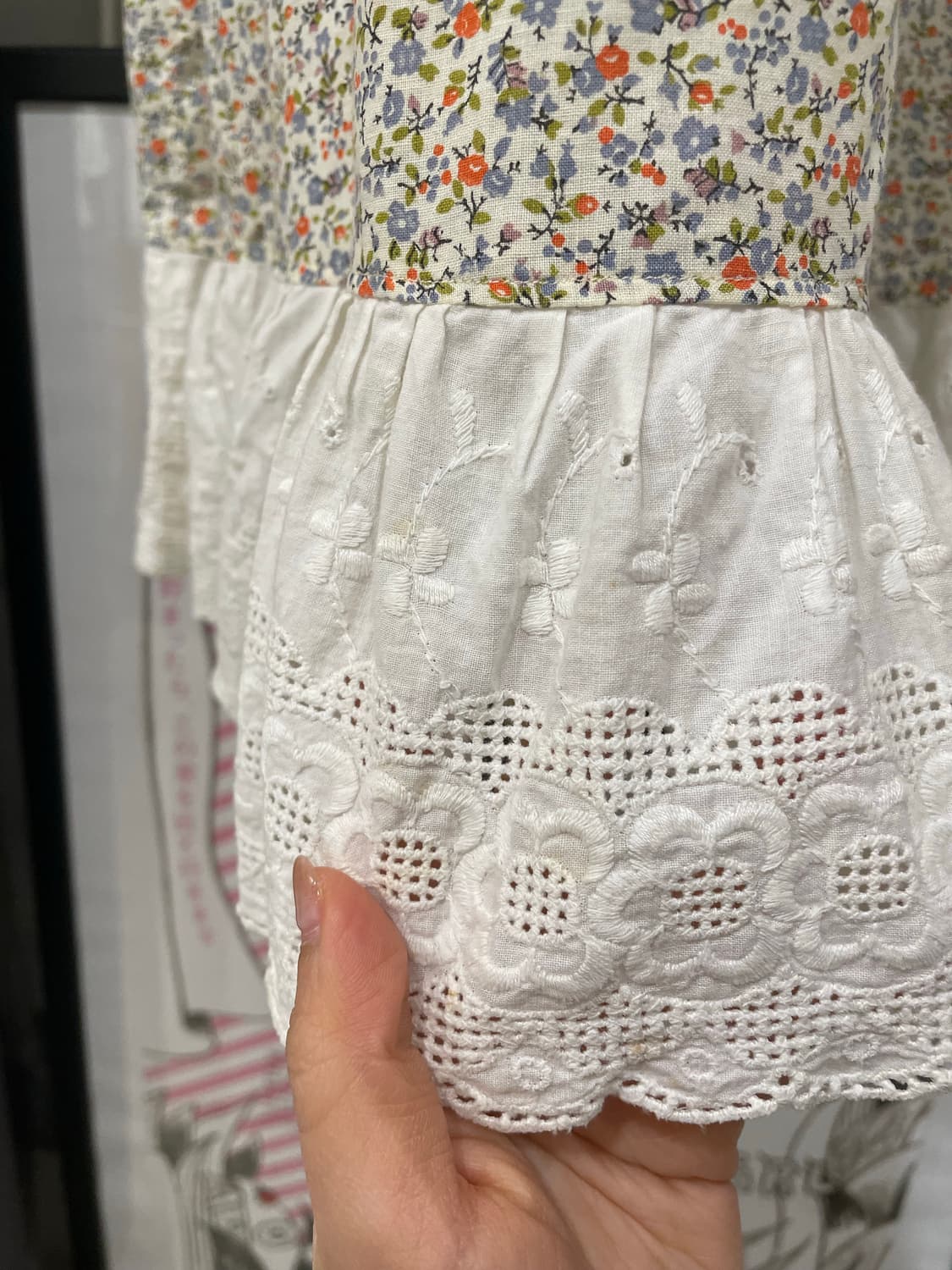 오렌지 잔꽃 자수 원피스 상품이미지6