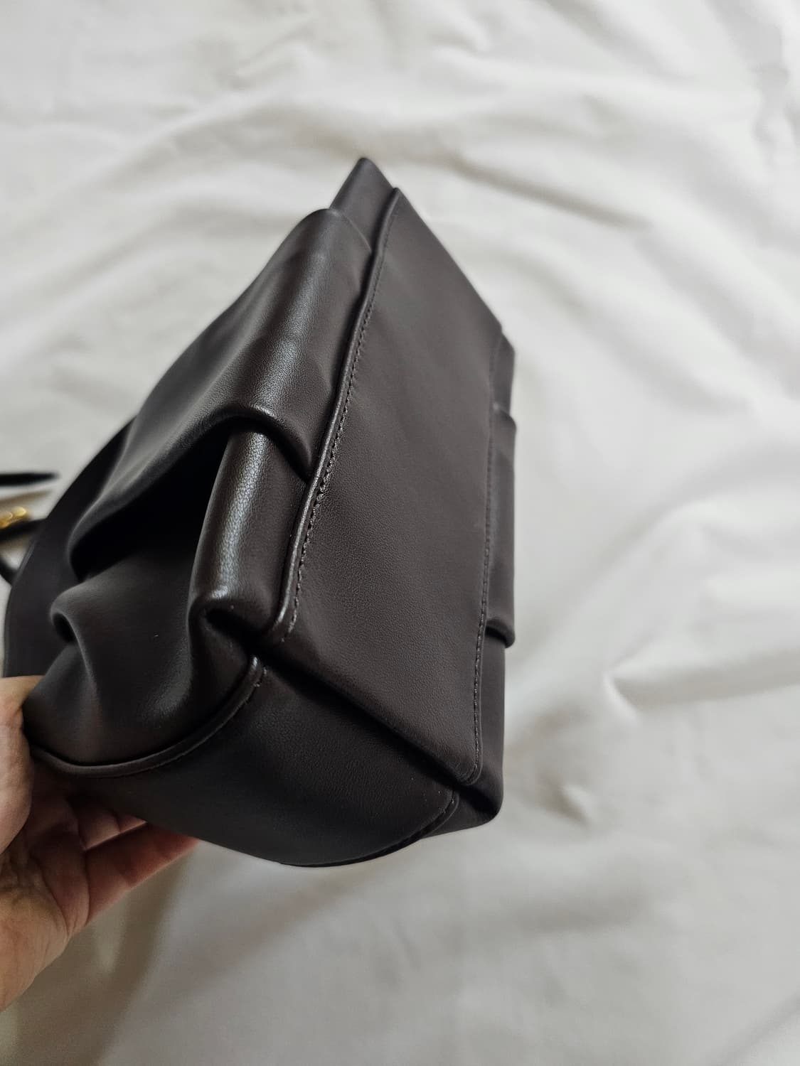 아뜰리에드루멘 오르간 브라운 팡틴백 레더 셔링 토트백 크로스백 가방 상품이미지8