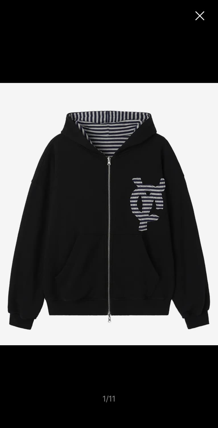 오와이 리버시블 스트라이프 후드집업 판매합니다 상품이미지1