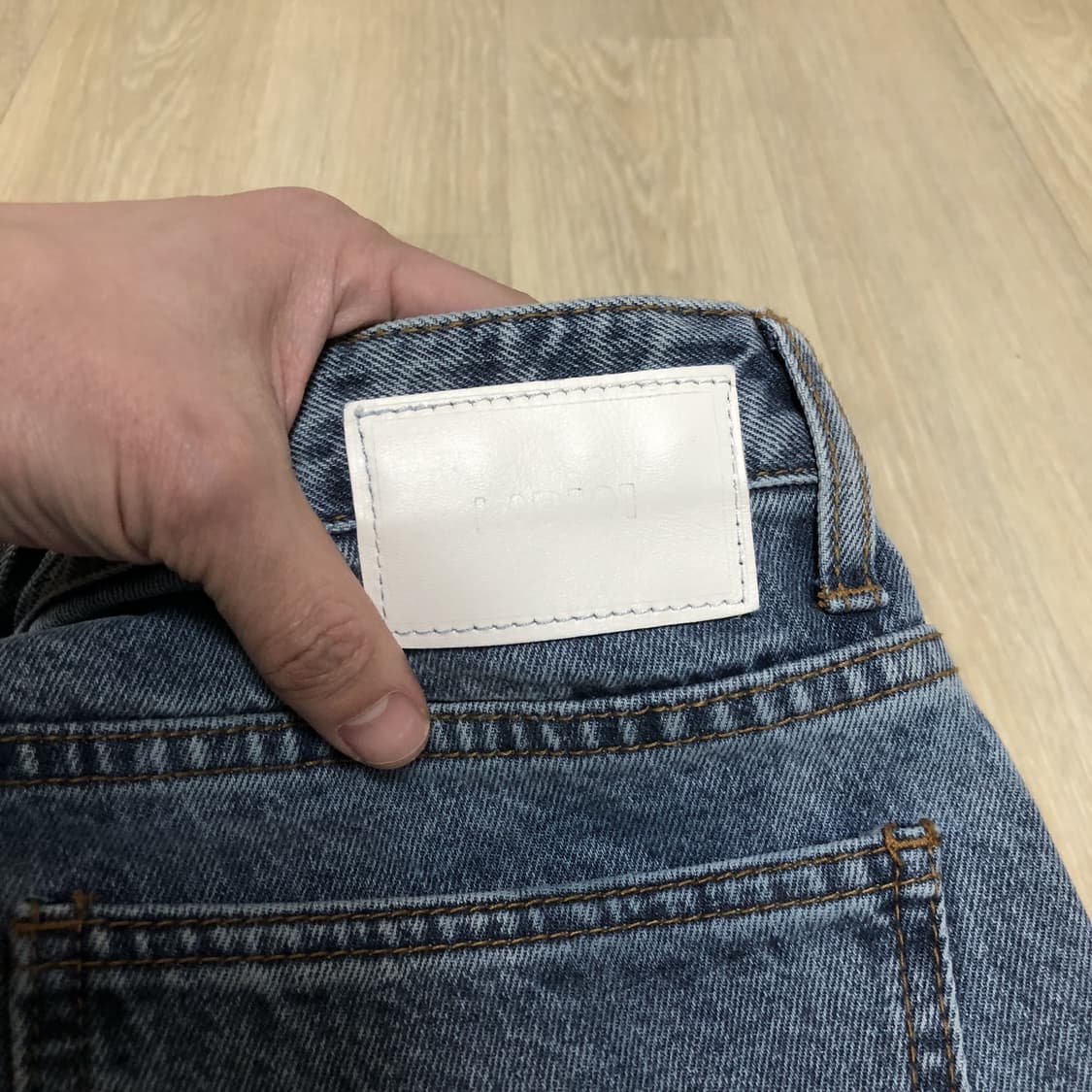 (30) 랩원오원 LAB101 베이직 브러쉬 워싱 스트레이트 데님 팬츠 상품이미지9