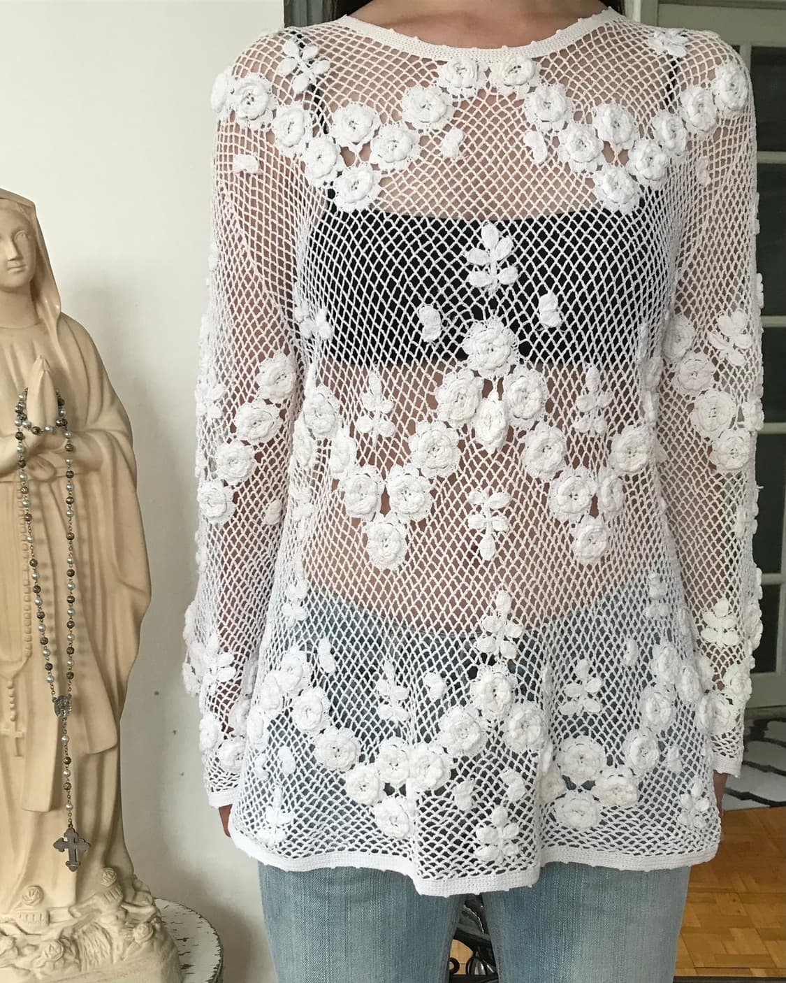 vintage flower net knit  상품이미지4