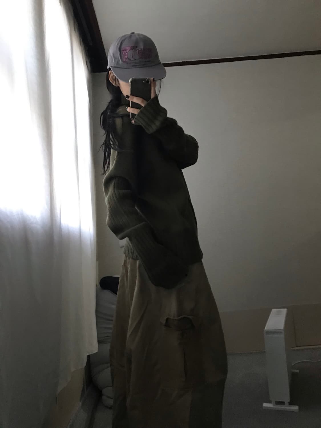 아디다스 00s 카키 니트집업 상품이미지6