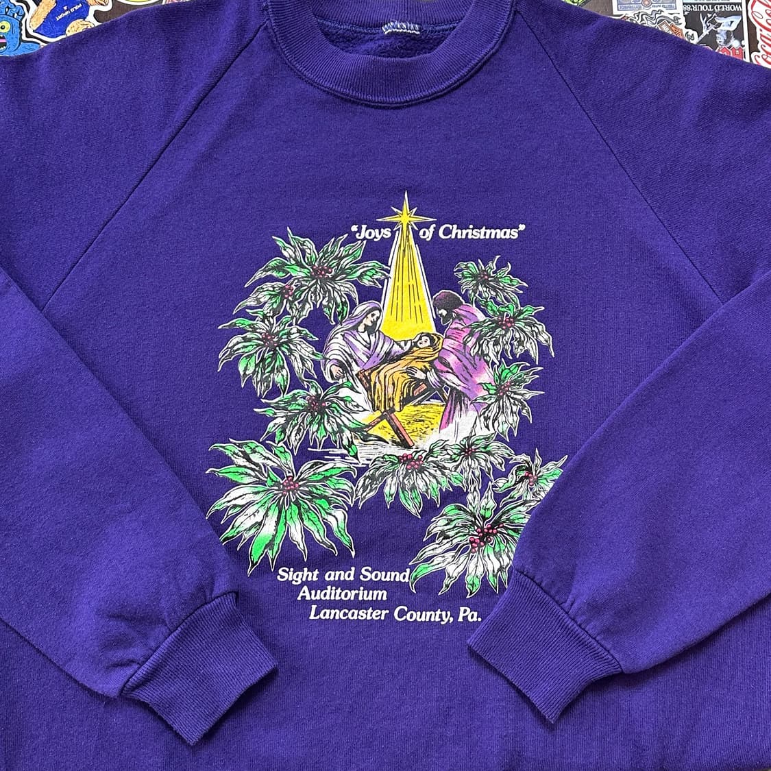 8~90s USA 크리스마스 빈티지 스웻셔츠 S 상품이미지1