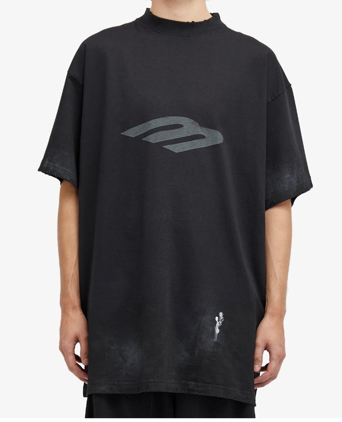 [3]발렌시아가 3b 티셔츠 페이디드 블랙 상품이미지1