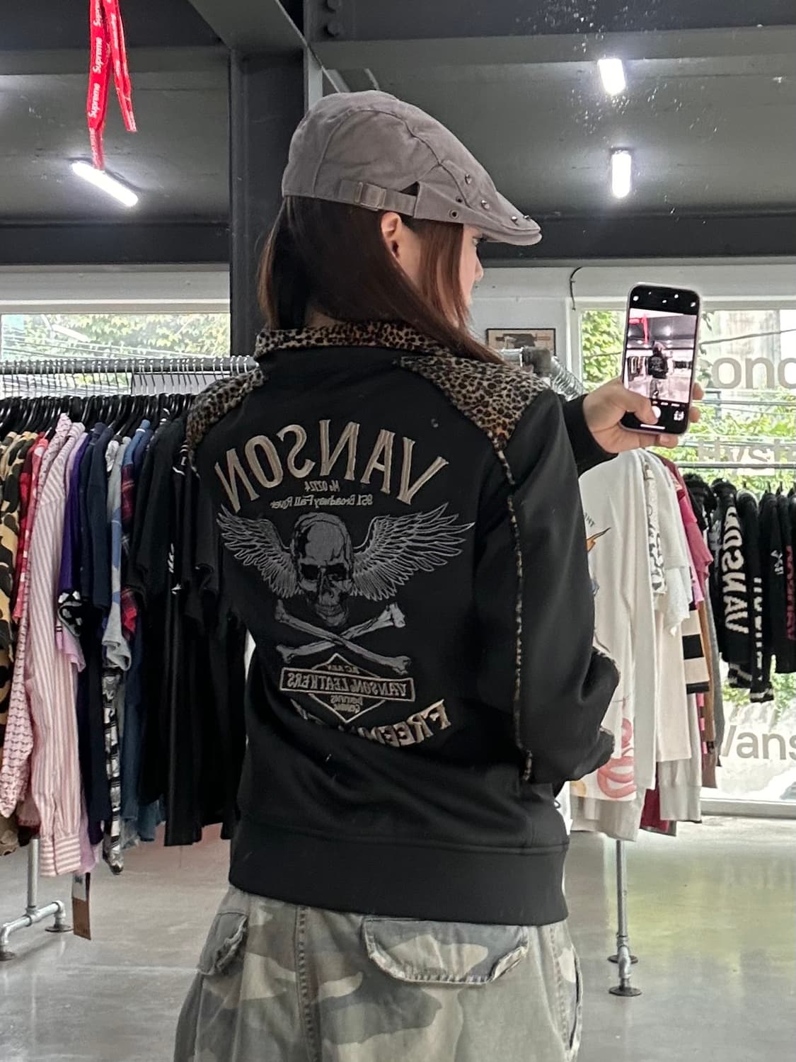 벤슨 레오파드 투웨이 져지 집업 상품이미지1