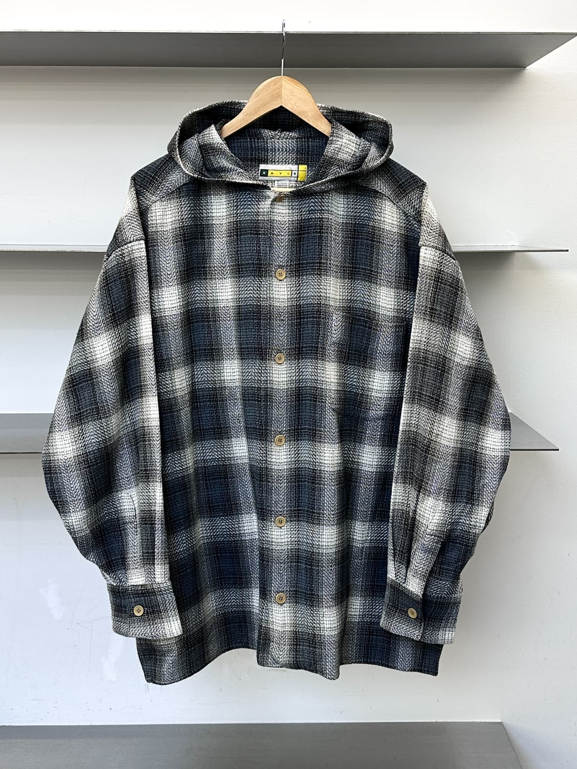 나일스 인디아 메이드 타탄 체크 후드 셔츠 상품이미지1