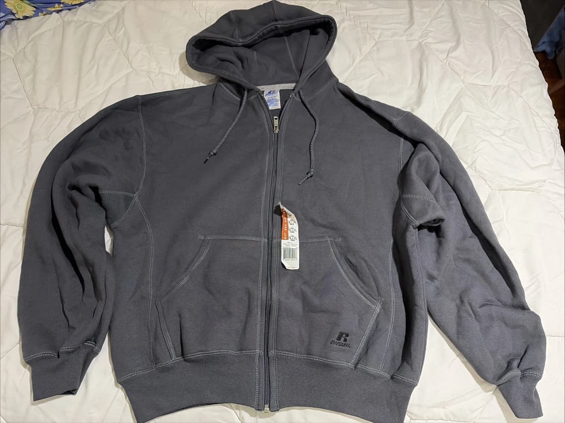 러셀 애슬레틱 스웻 후드집업 차콜 상품이미지1