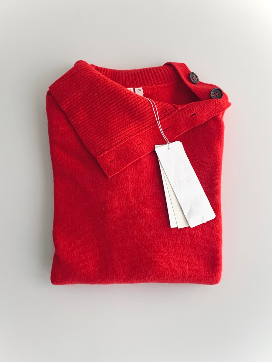 Arket 소프트 메리노 울 롤넥 레드 xs 상품이미지1