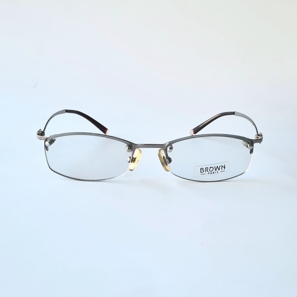 데드스탁 반전 디테일 지그재그 메탈 반무테 안경테  715 상품이미지1