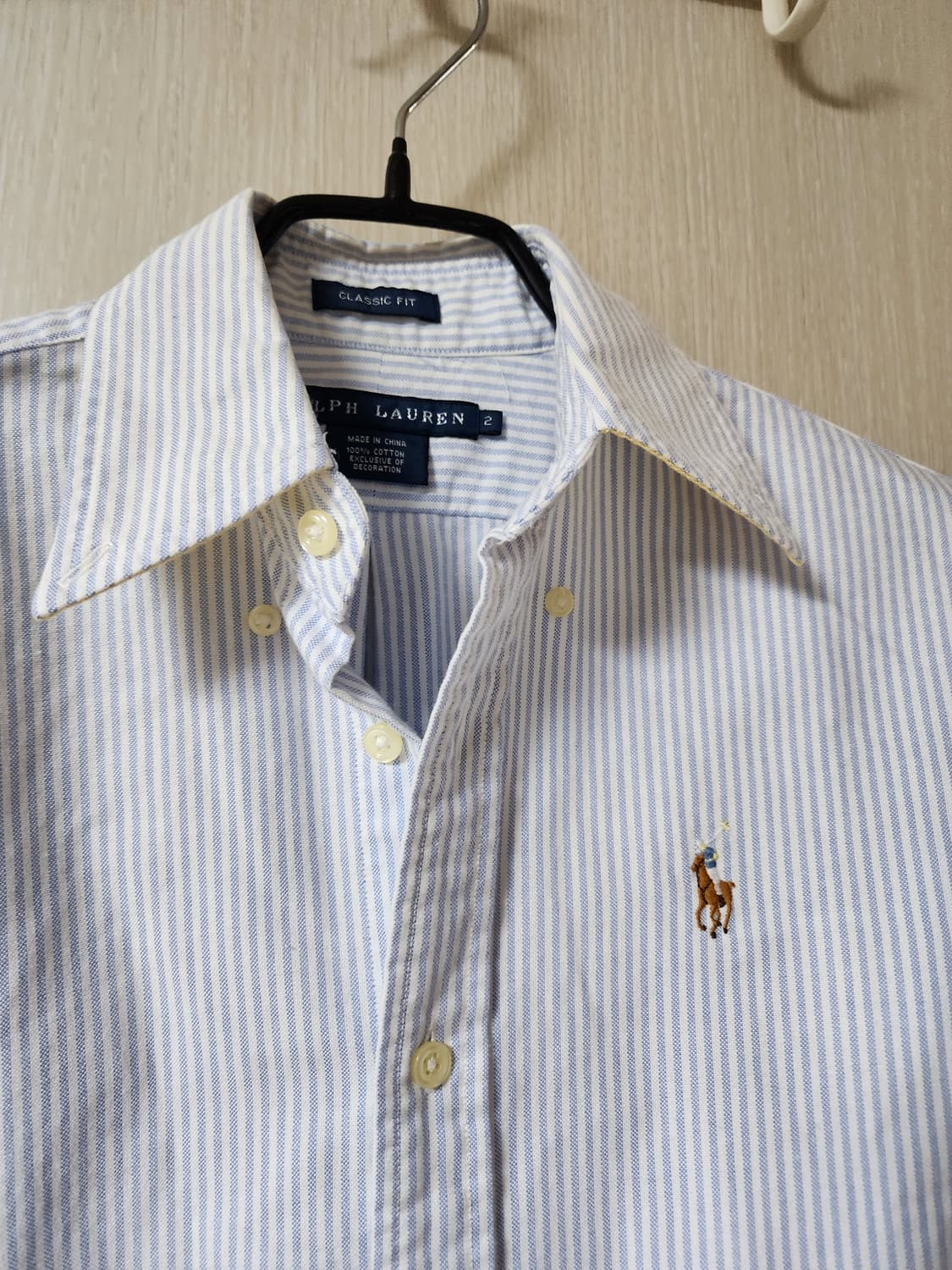 폴로 랄프로렌 스트라이프 셔츠 남방 2사이즈 여성 상품이미지3