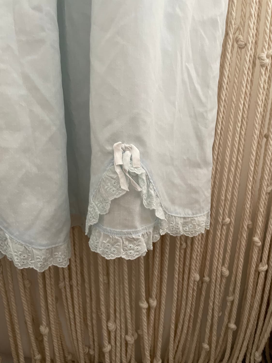 하늘색 레이스 프릴 원피스 상품이미지5