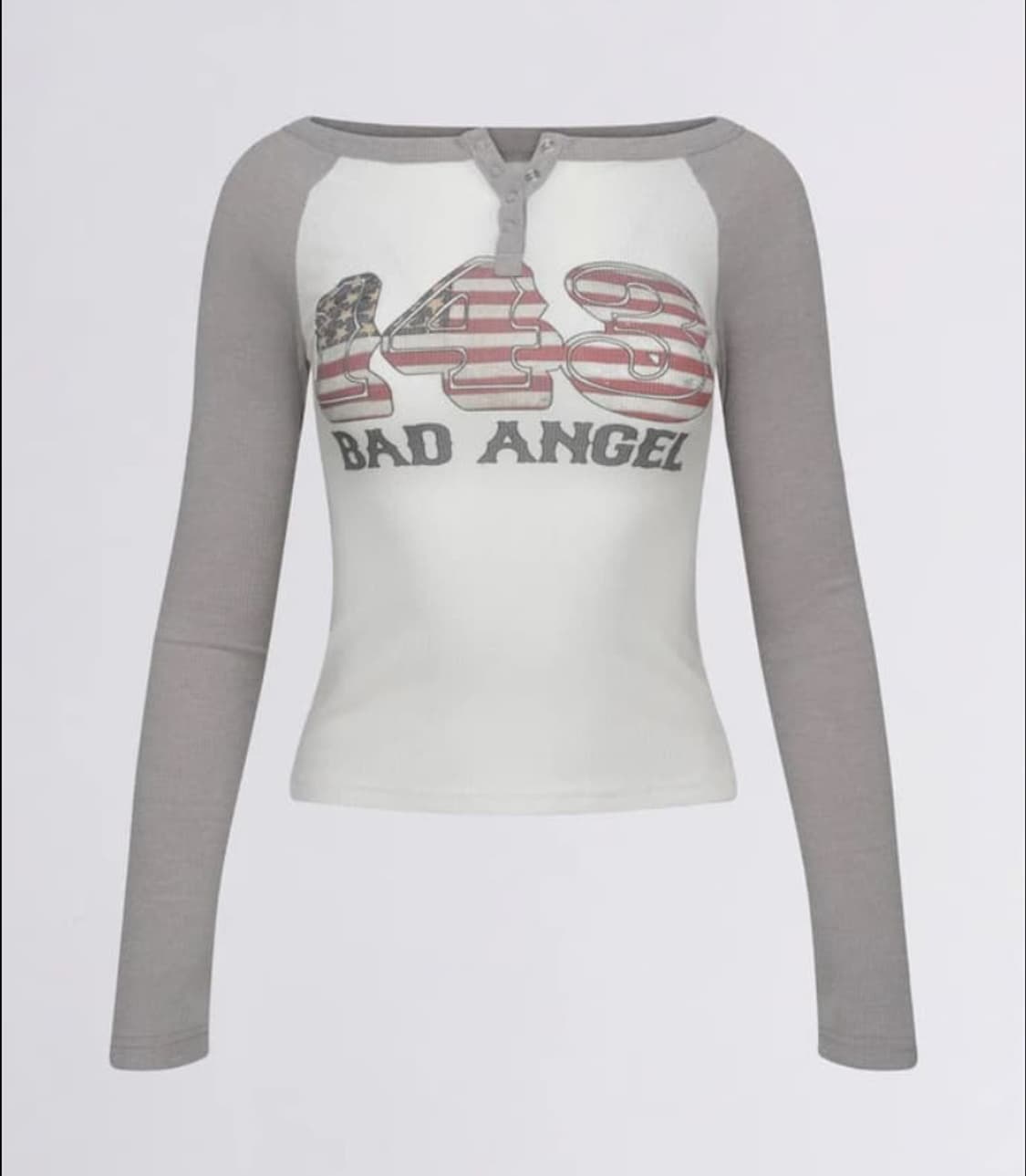 스컬프터 Flag Raglan T-shirt  긴팔티셔츠 탑 그레이나그랑 상품이미지1