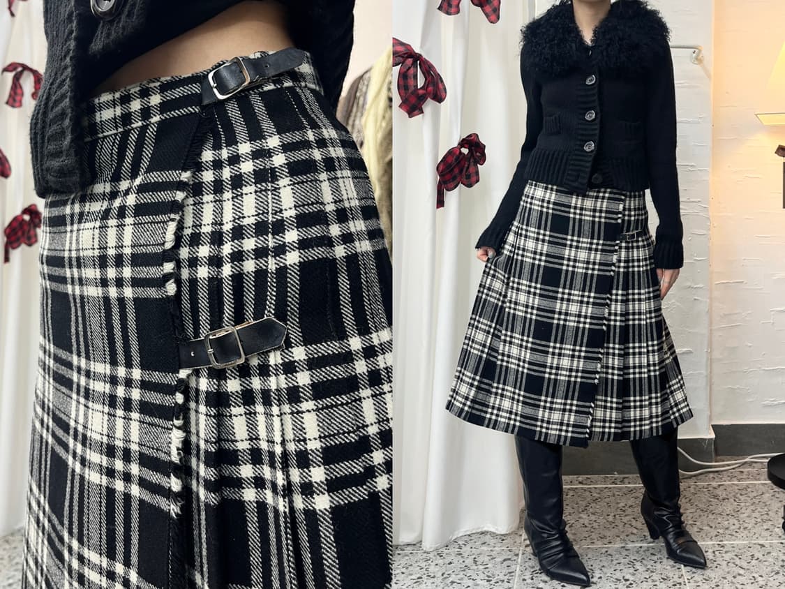 black scottish lap skirt 상품이미지1