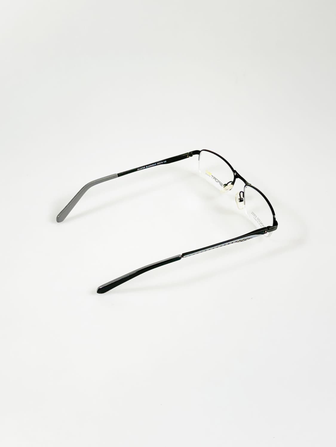 SPORT 180 ADOLFO 블랙 반무테 스퀘어 빈티지 안경 상품이미지4