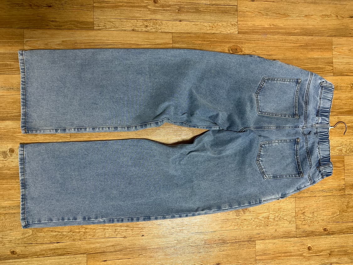 낫포너드 밴딩 원턱 와이드 데님 팬츠 M 상품이미지2