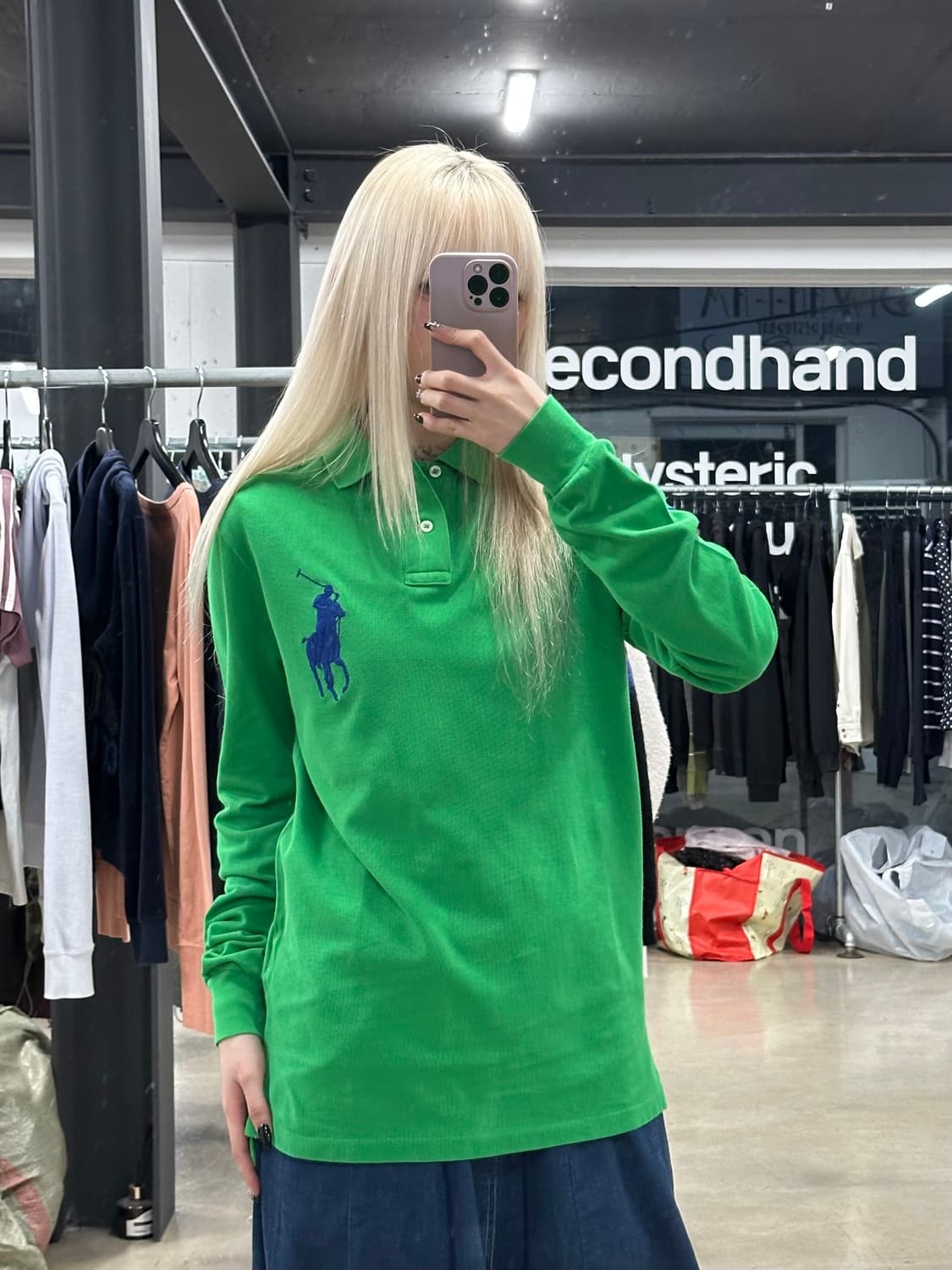 폴로 랄프로렌 빅포니 그린 PK 긴팔 롱슬리브 상품이미지1