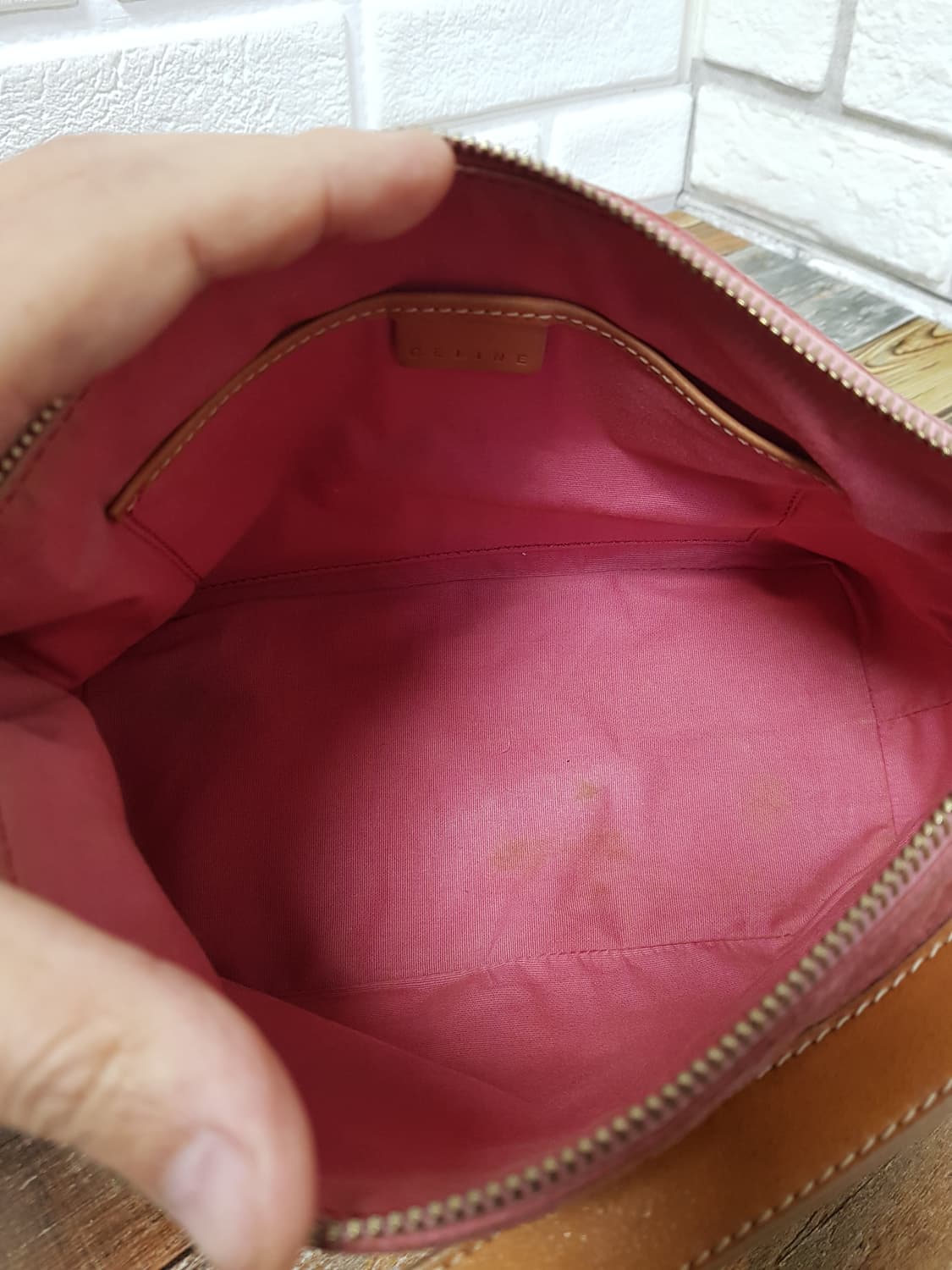 [정품] 셀린느 핑크 스웨이드 숄더백 상품이미지9