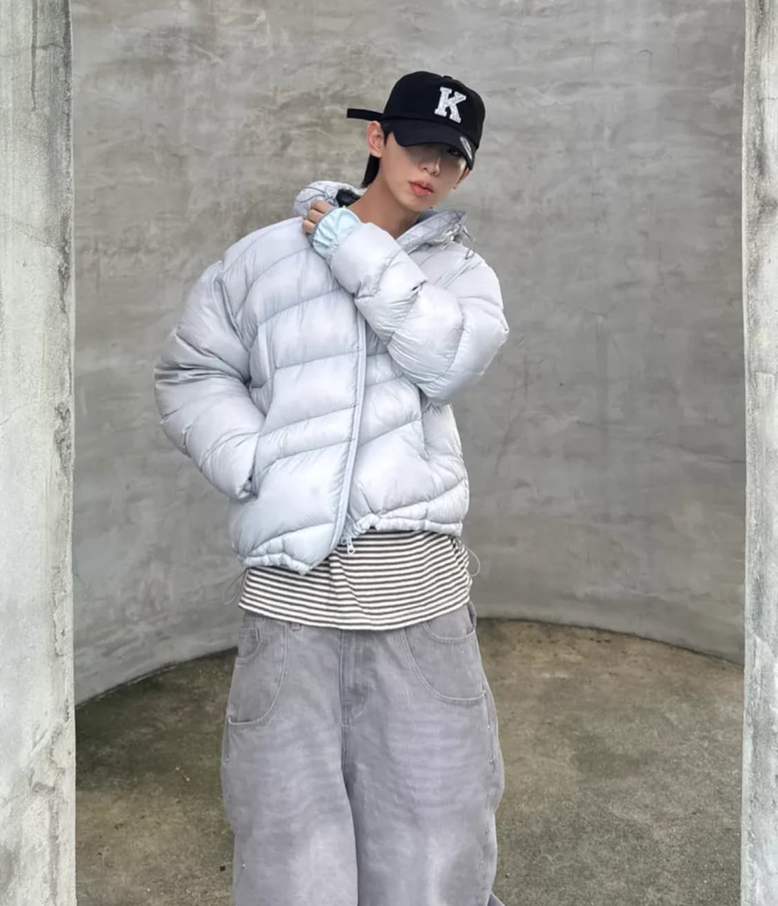 밈더 워드로브 패딩 스카이블루 1 새상품 상품이미지1