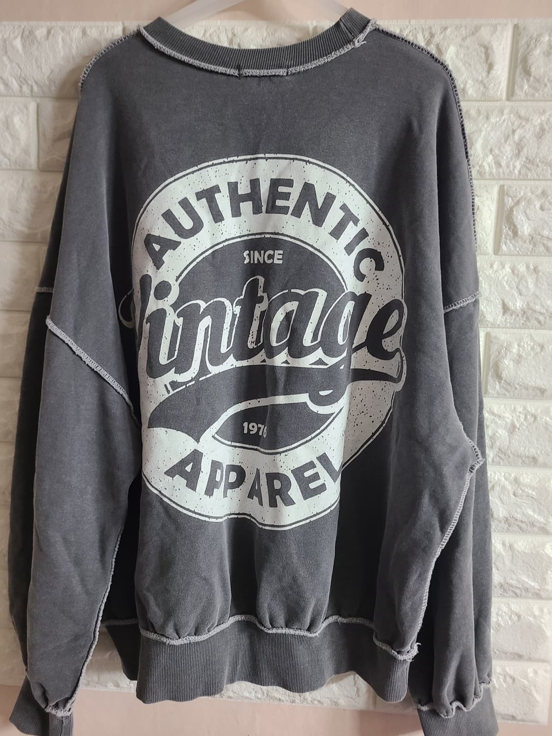 빈티지 오바로크 맨투맨 티셔츠(라지) 상품이미지4