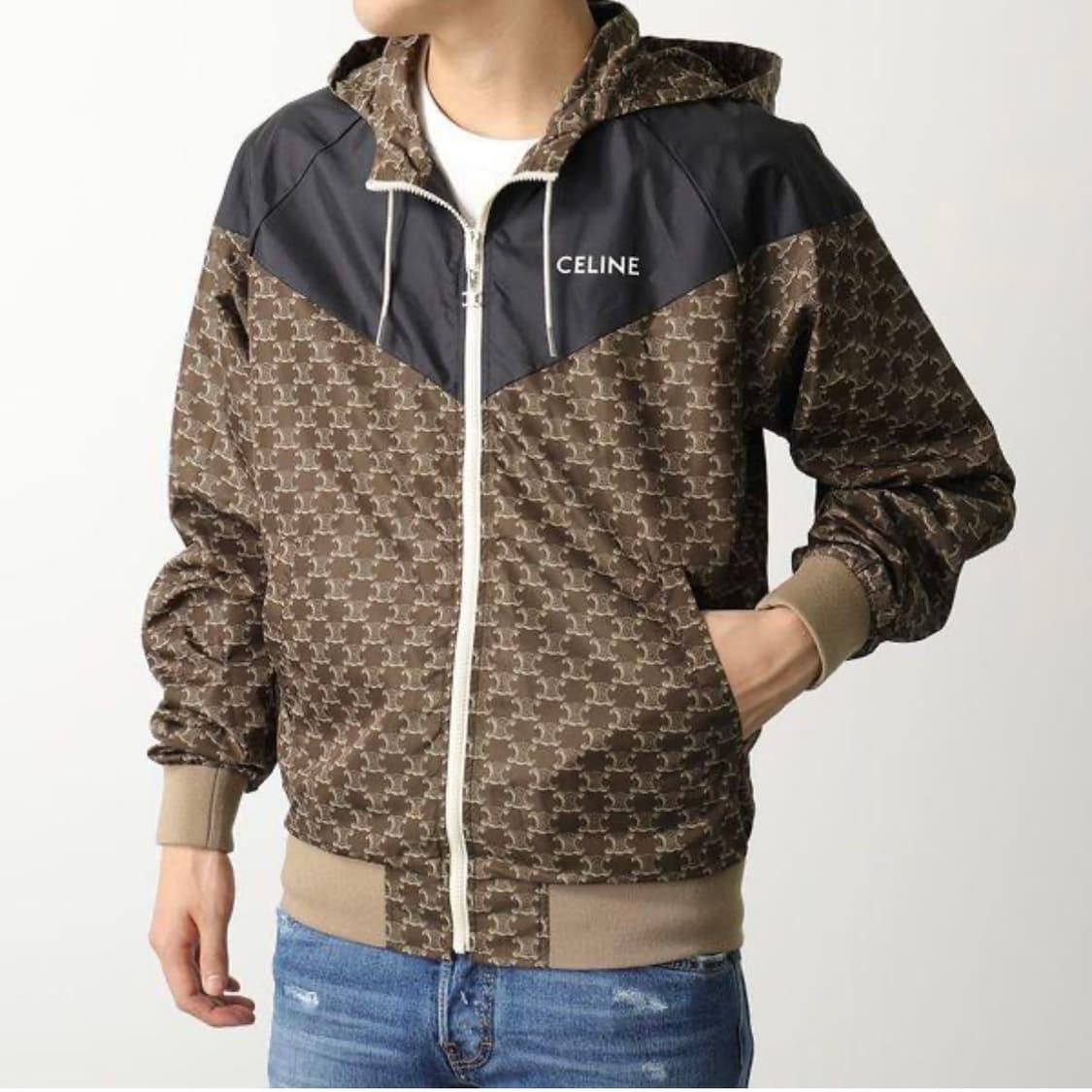 [S+급/50] 셀린느 트리오페 블루종 후드 바람막이 자켓 상품이미지8