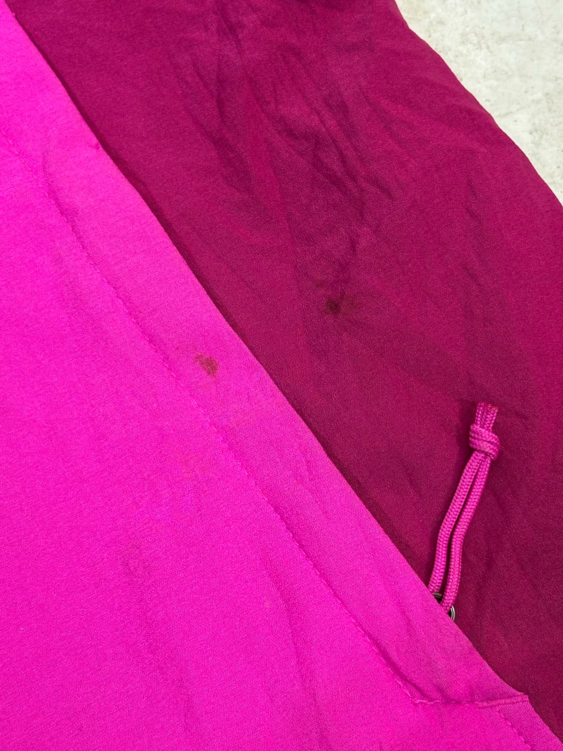 노스페이스 핑크 여성용 고프코어 안감 털 기모 후리스 바람막이 자켓 XL 상품이미지9