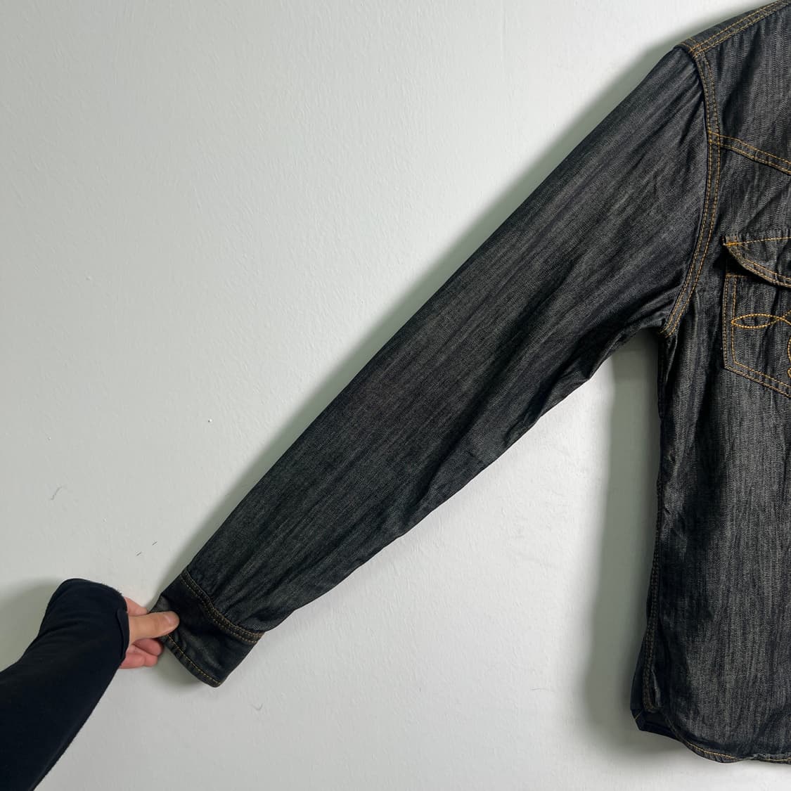 빔즈 웨스턴 블랙 데님 셔츠 S 상품이미지7