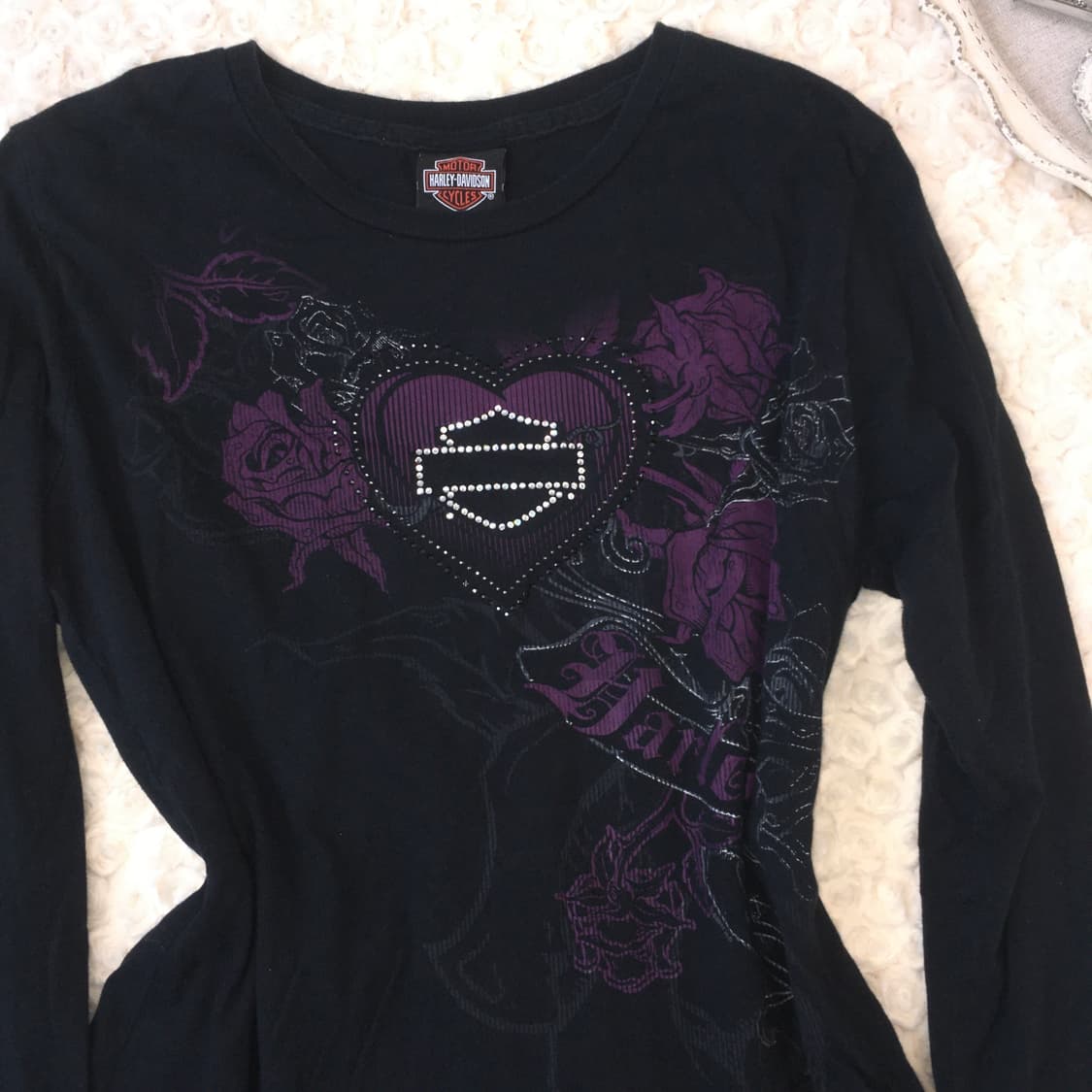 harley davidson y2k purple beads rose t 상품이미지3