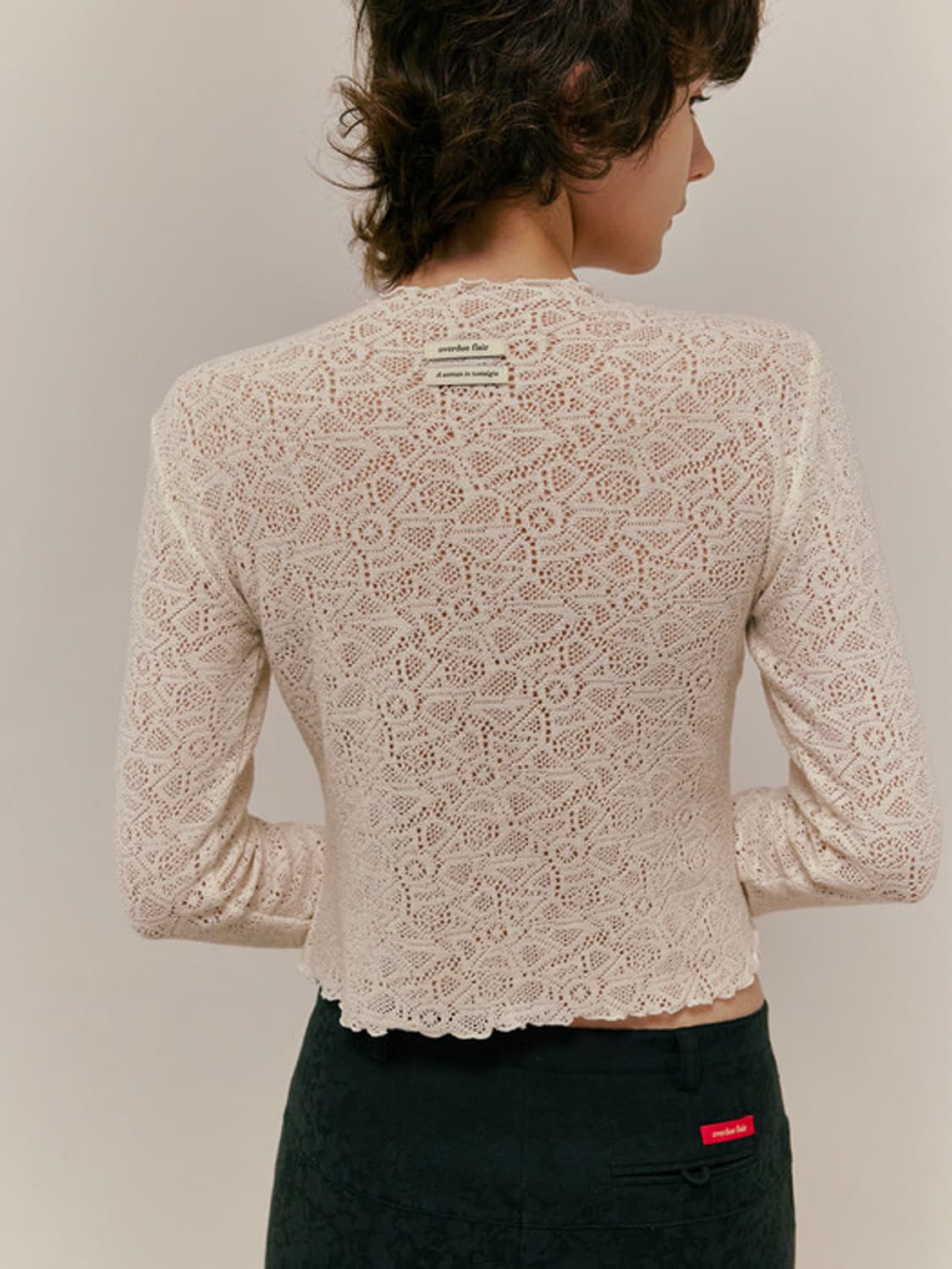 오버듀플레어 크로셰 니트 아이보리 상품이미지2