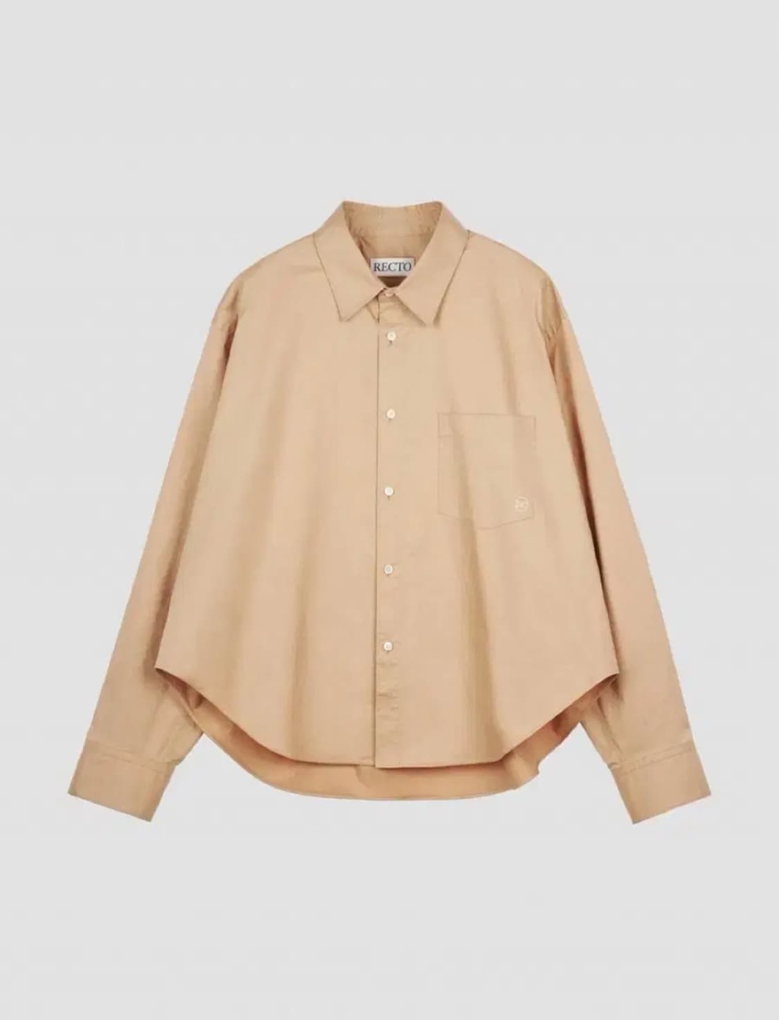 [할인] 렉토 23FW 데이비드 오버사이즈 코튼셔츠 베이지 상품이미지7