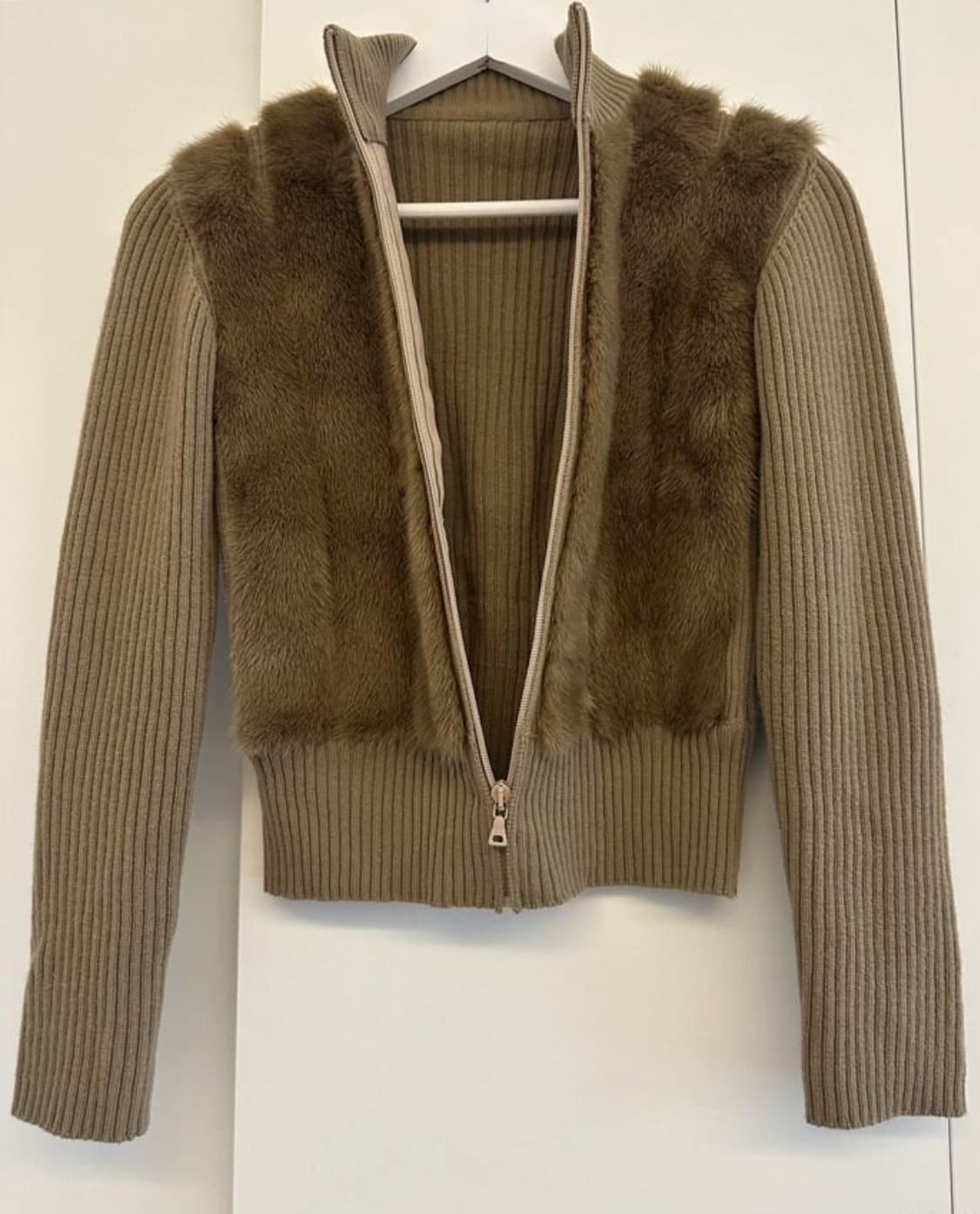 PRADA 프라다 집업 크롭재킷(울/캐시미어/디테일-밍크 퍼)해외발송 상품이미지4