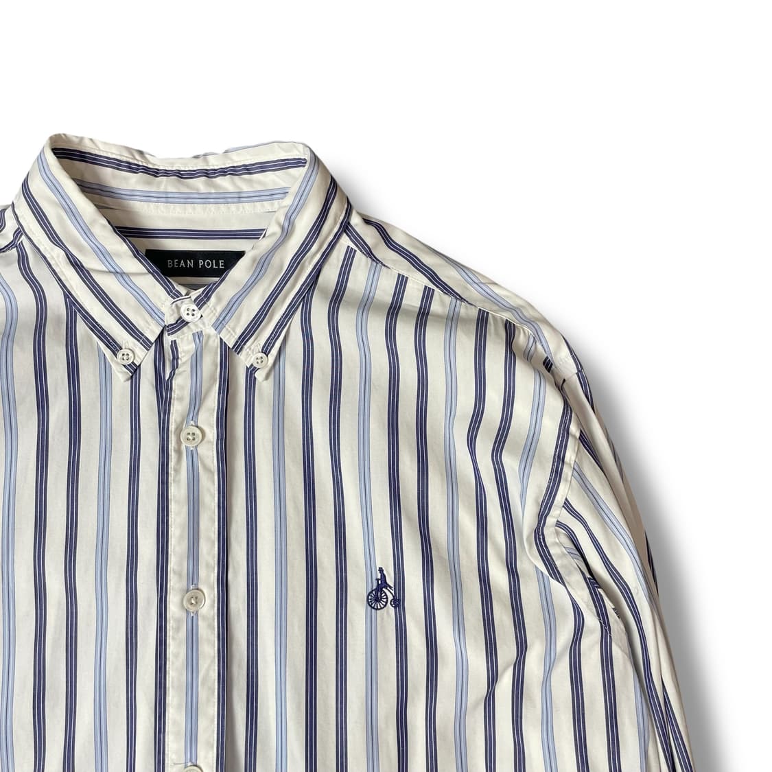 빈폴 블루 화이트 스트라이프 셔츠 100 상품이미지3