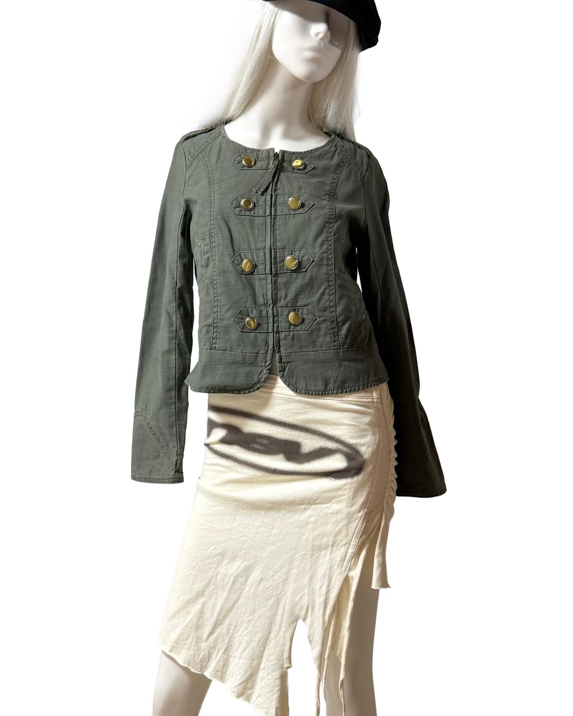 빈티지 카키 나폴레옹 자켓 상품이미지1
