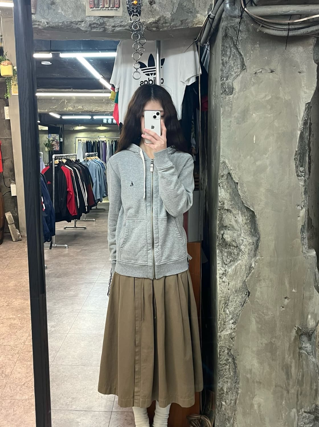 빈폴 기모 후드집업 그레이 95 #csz2646 상품이미지2