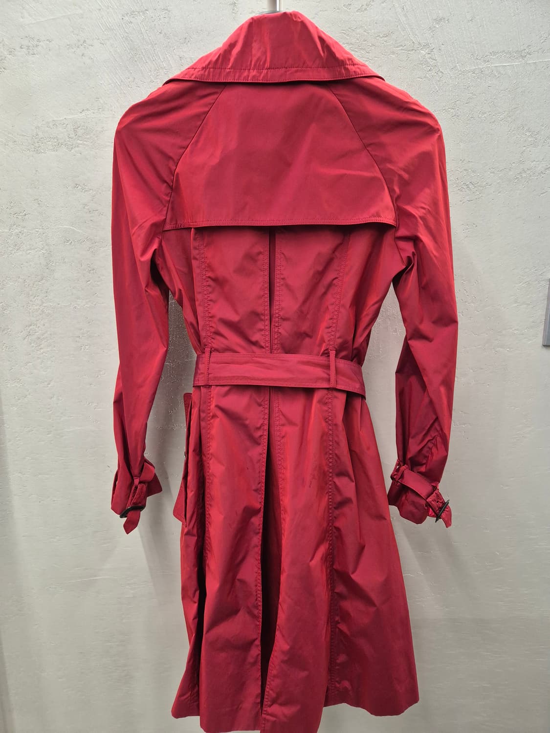버버리 싱글 트렌치 코트 레드 UK8 상품이미지5
