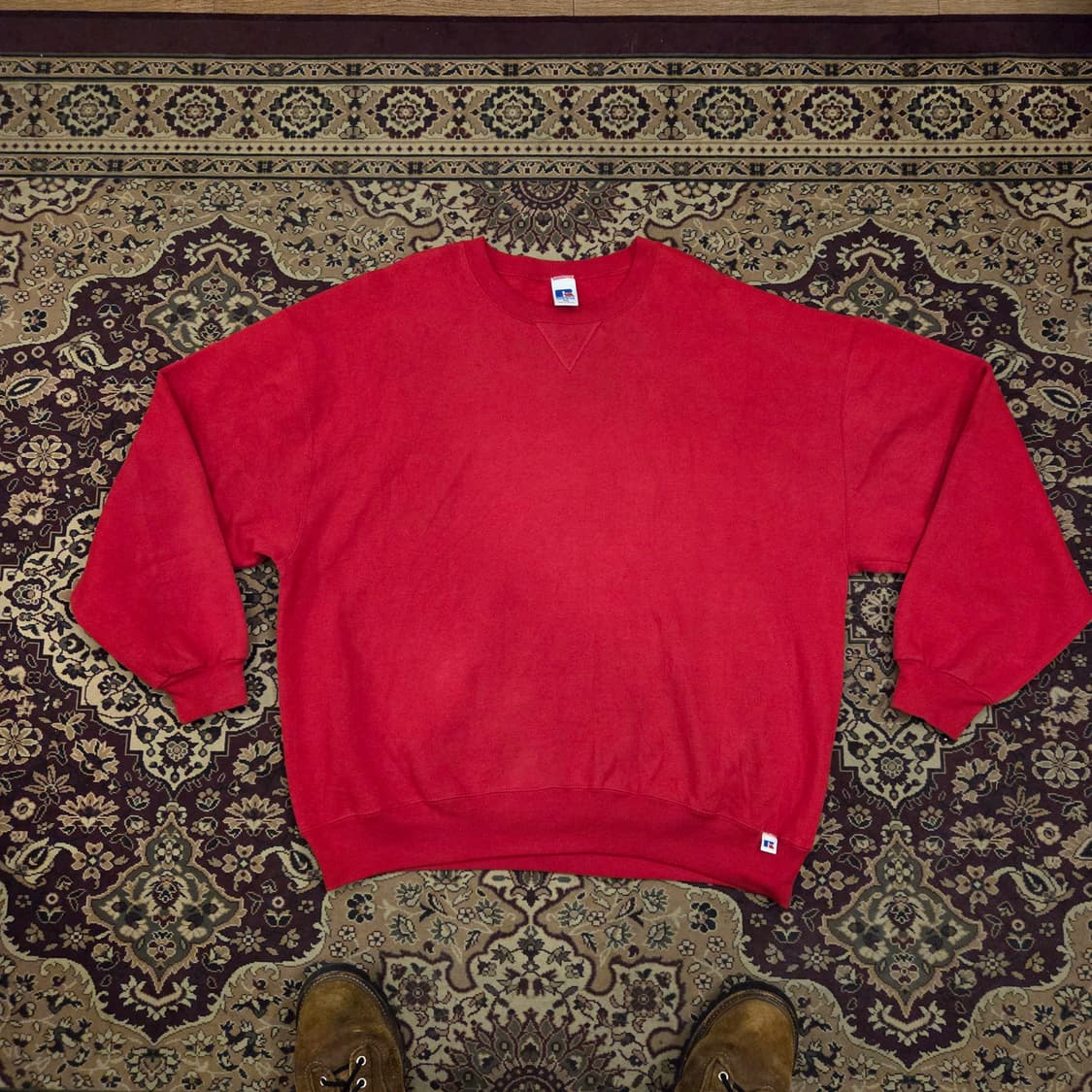 90s 빈티지 러셀 스웻셔츠 레드 XXL 상품이미지1