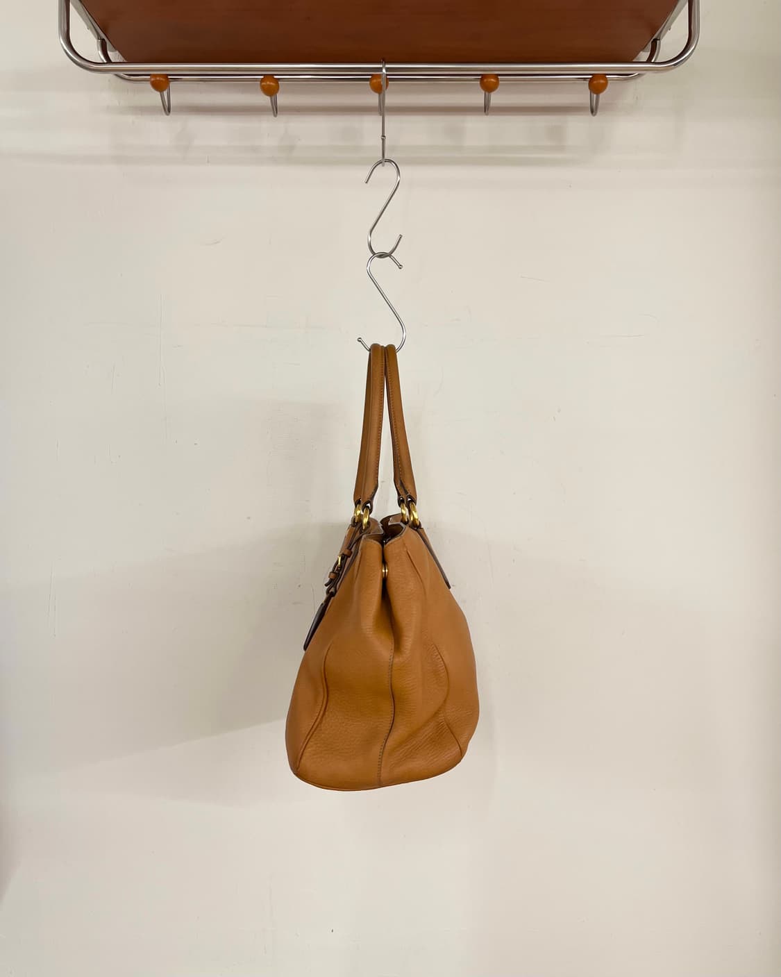 프라다 비텔로 다이노 레더 오픈 토트백 상품이미지3