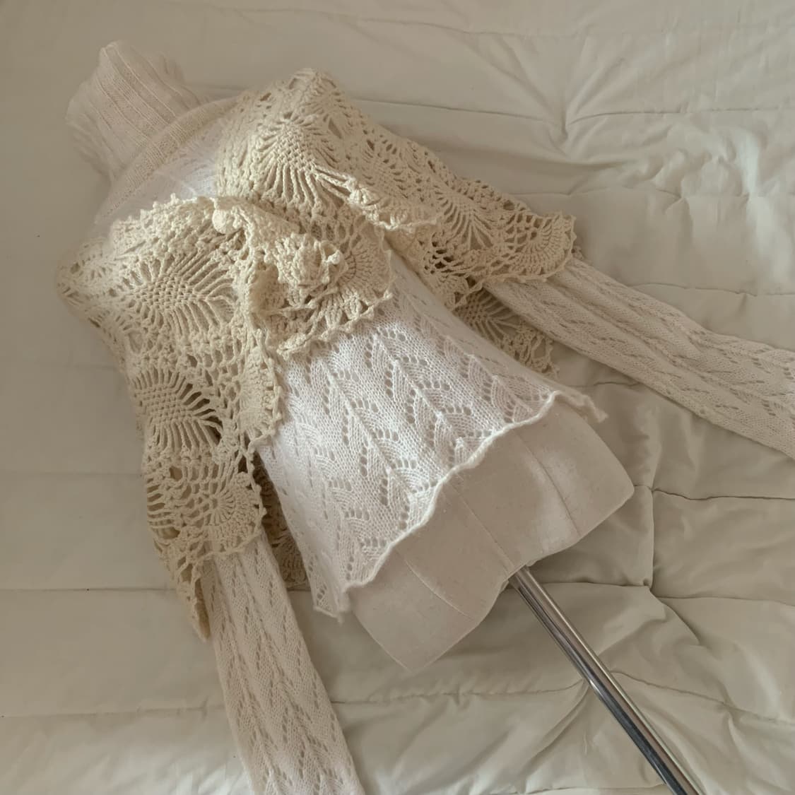 일본빈티지 빈티지 니트 빈티지 숄 모리 니트 히피페어리 사와코 하구미 상품이미지2