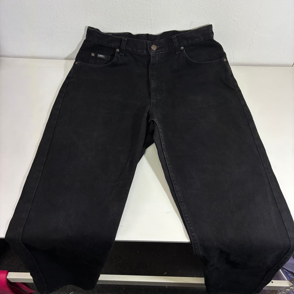 XL 올드 리 LEE 블랙 레귤러핏 블랙 데님팬츠 상품이미지3