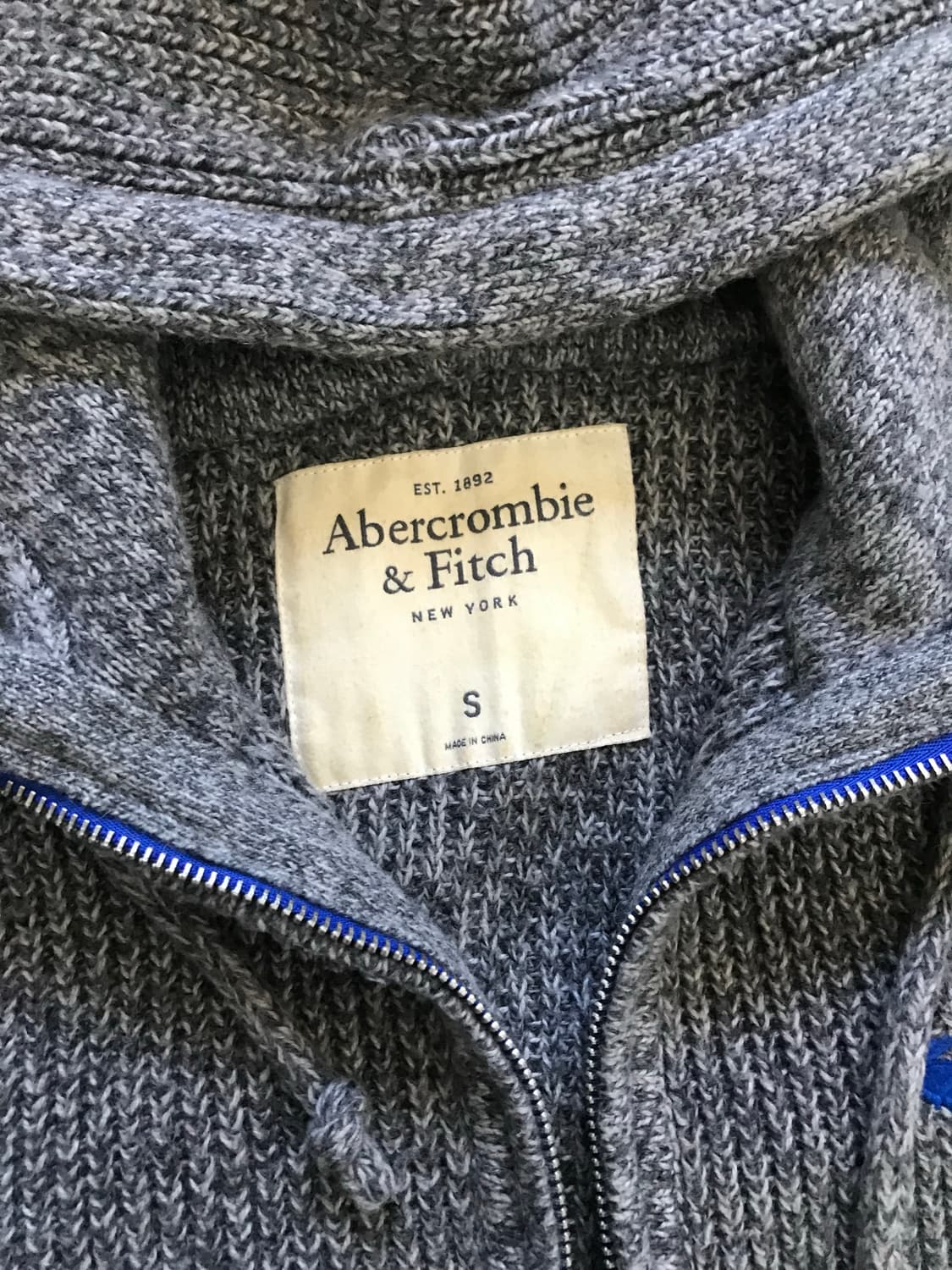 아베크롬비 산양로고 헤비 니트 후드집업 상품이미지7