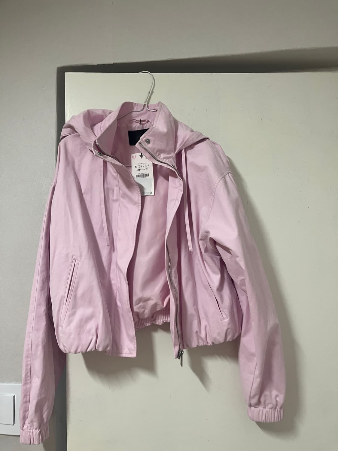 자라 핑크 후드 바람막이 점퍼 자켓 상품이미지3