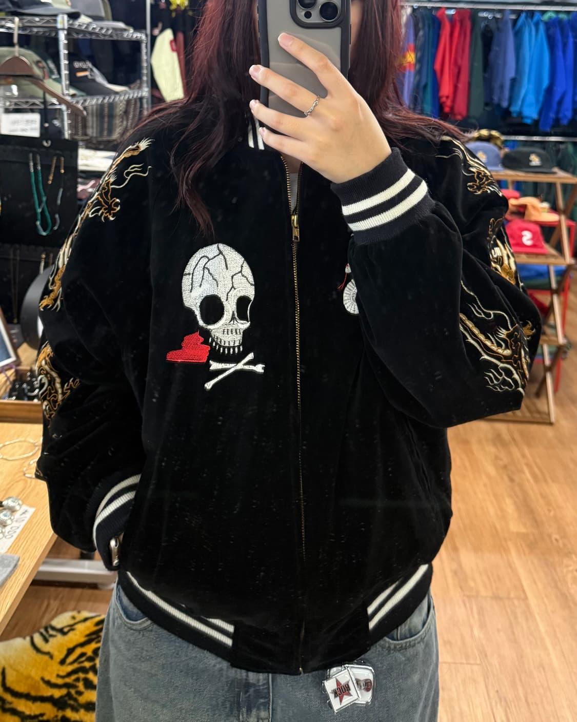 90s 슛온 벨벳 수베니어 자켓 상품이미지3