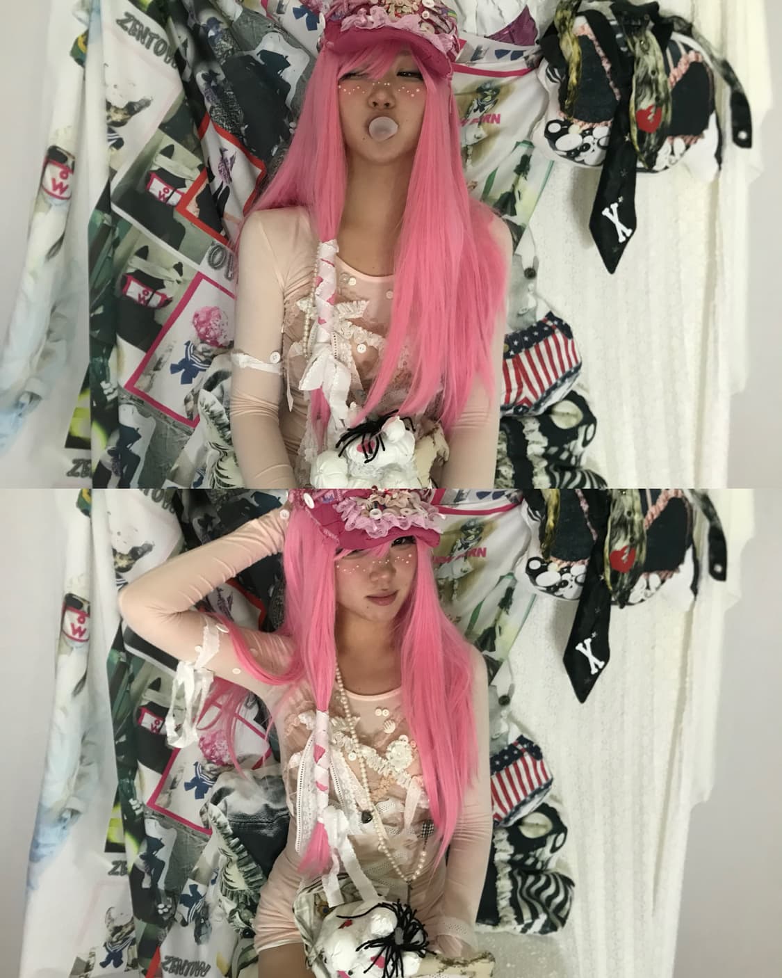 Kitsch candy Cat-Ear embossed cap 상품이미지7