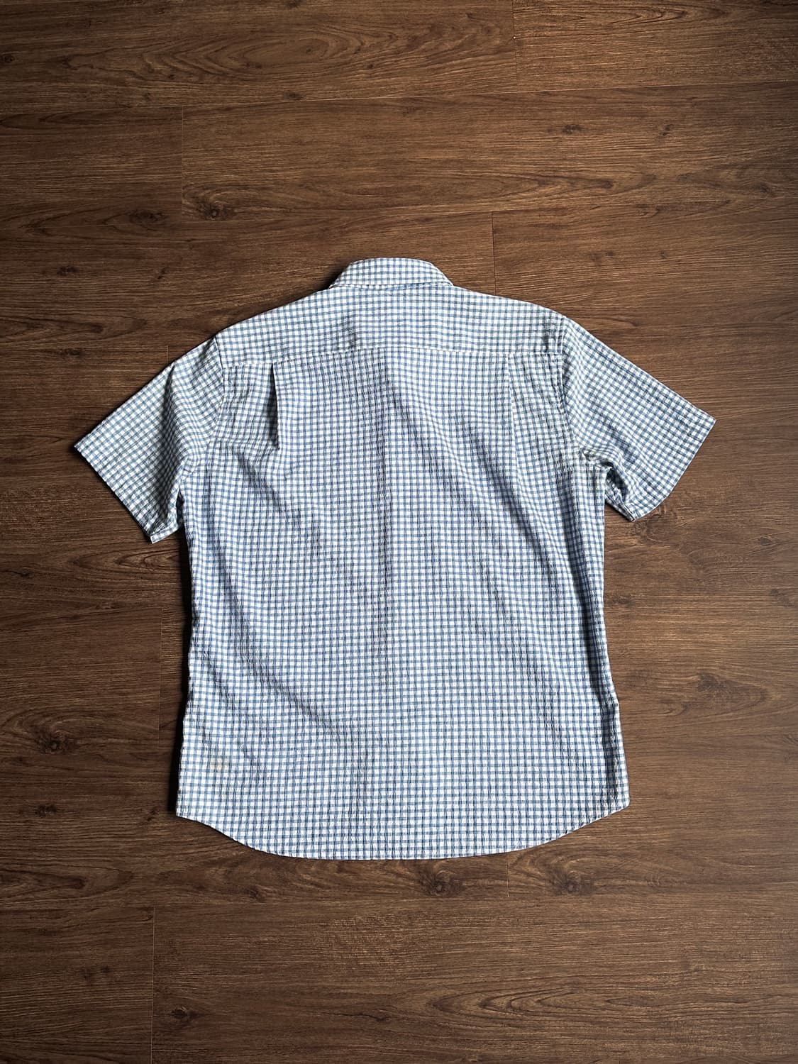 Olzen 깅엄 체크 하프 셔츠 상품이미지8