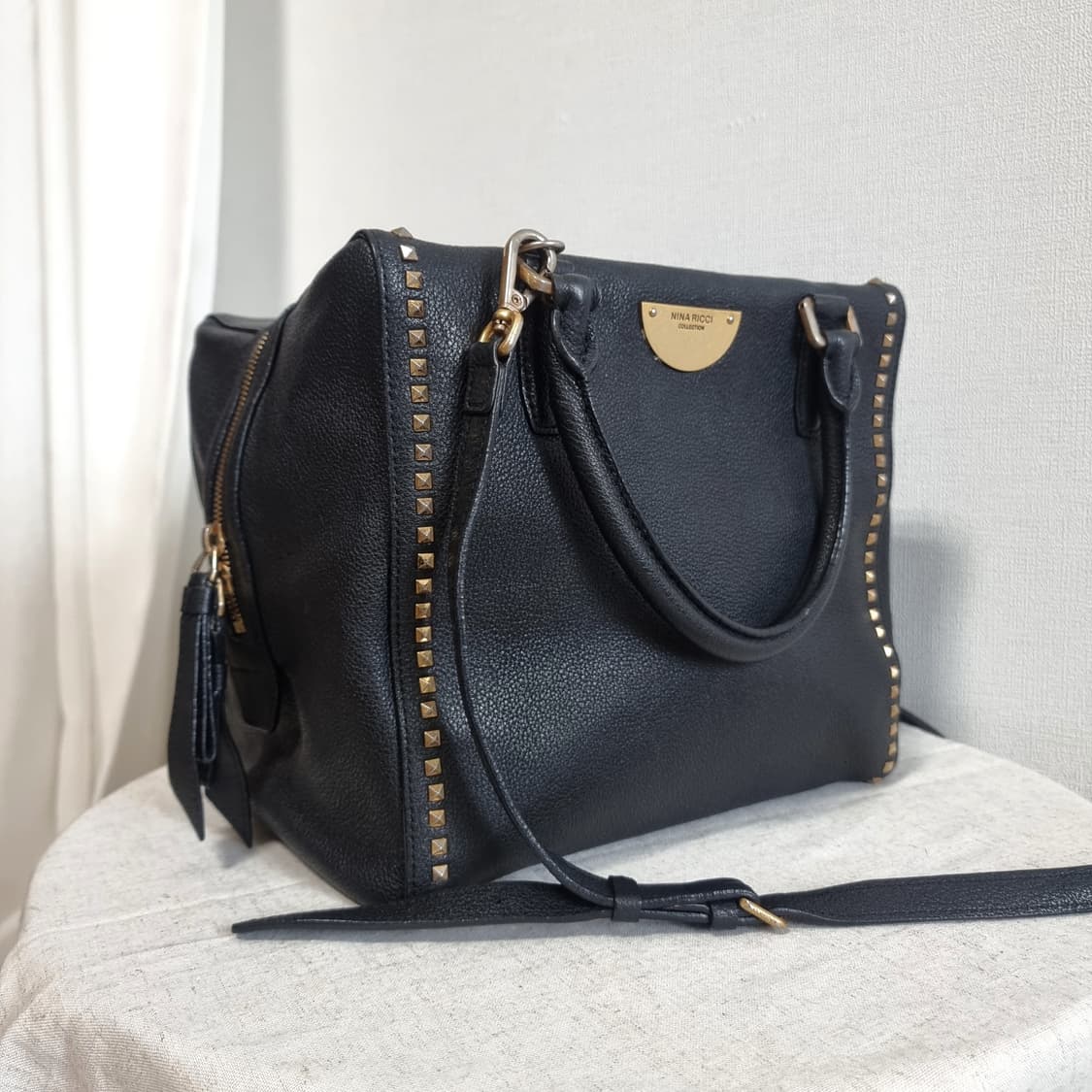 니나리치 컬렉션 천연가죽 스터드 토트백 숄더백 핸드백 가방 /구매가86만 상품이미지9