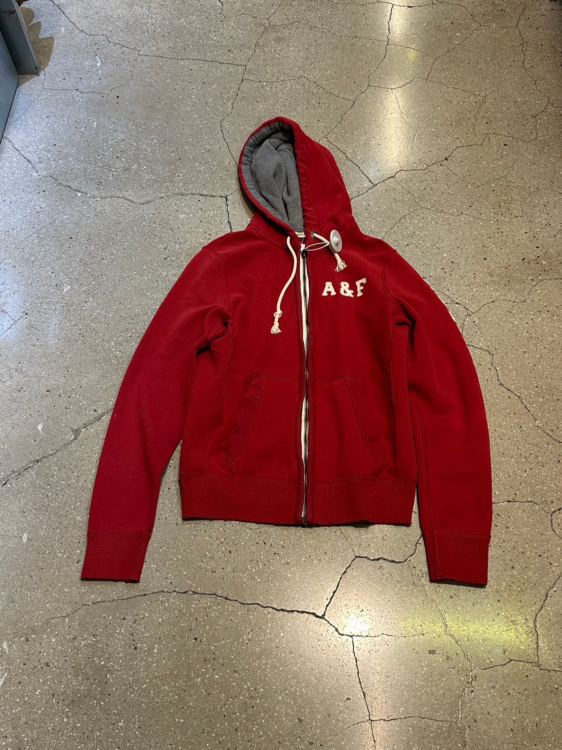 아베크롬비 레드 그런지 후드집업 상품이미지3