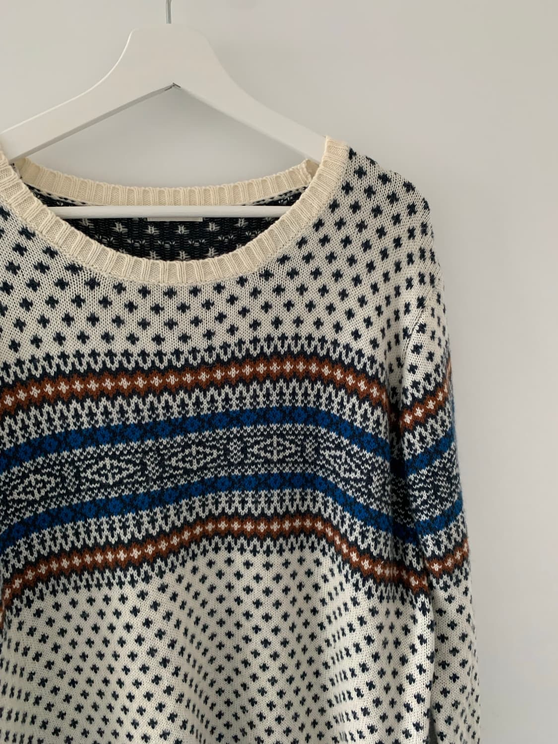 아이보리 배색 니트 상품이미지2