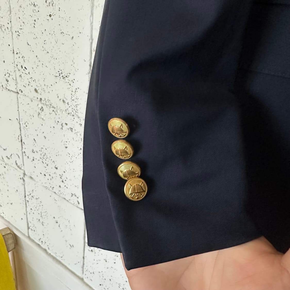 90 폴로 랄프로렌 울 트윌 금장 블레이저 네이비 신형 상품이미지5