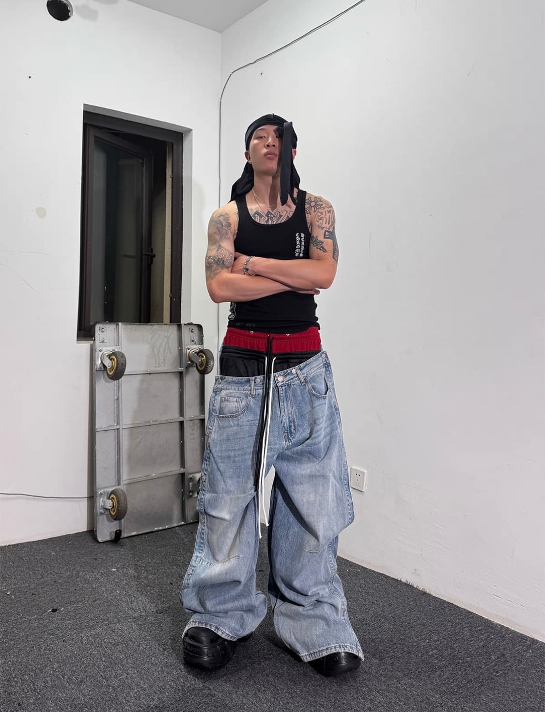 콰스 새깅 바지 상품이미지3